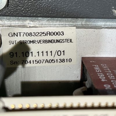 GNT7083225R0003 SVT Stromr. Verbindungsteil HDM 91.101.111.01 Ser. Nr. 7041507A0513810